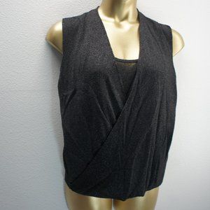 White house black market swing - pleat sweater shell top size XL nwts